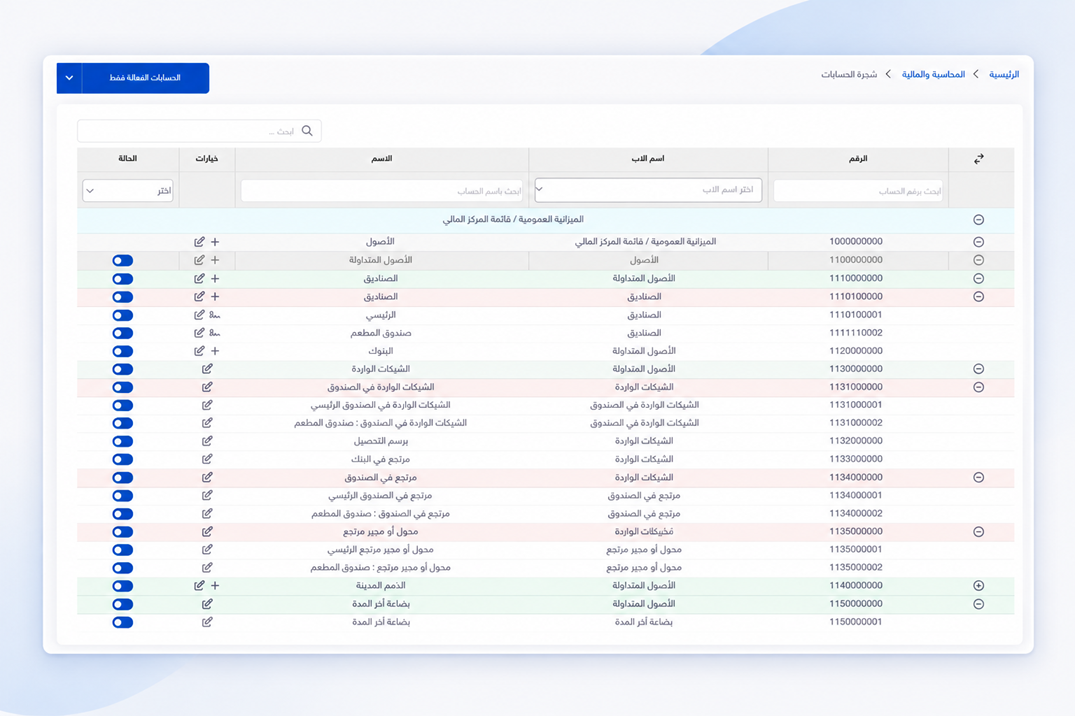 ابن هيكلك المالي بما يناسب طبيعة عملك